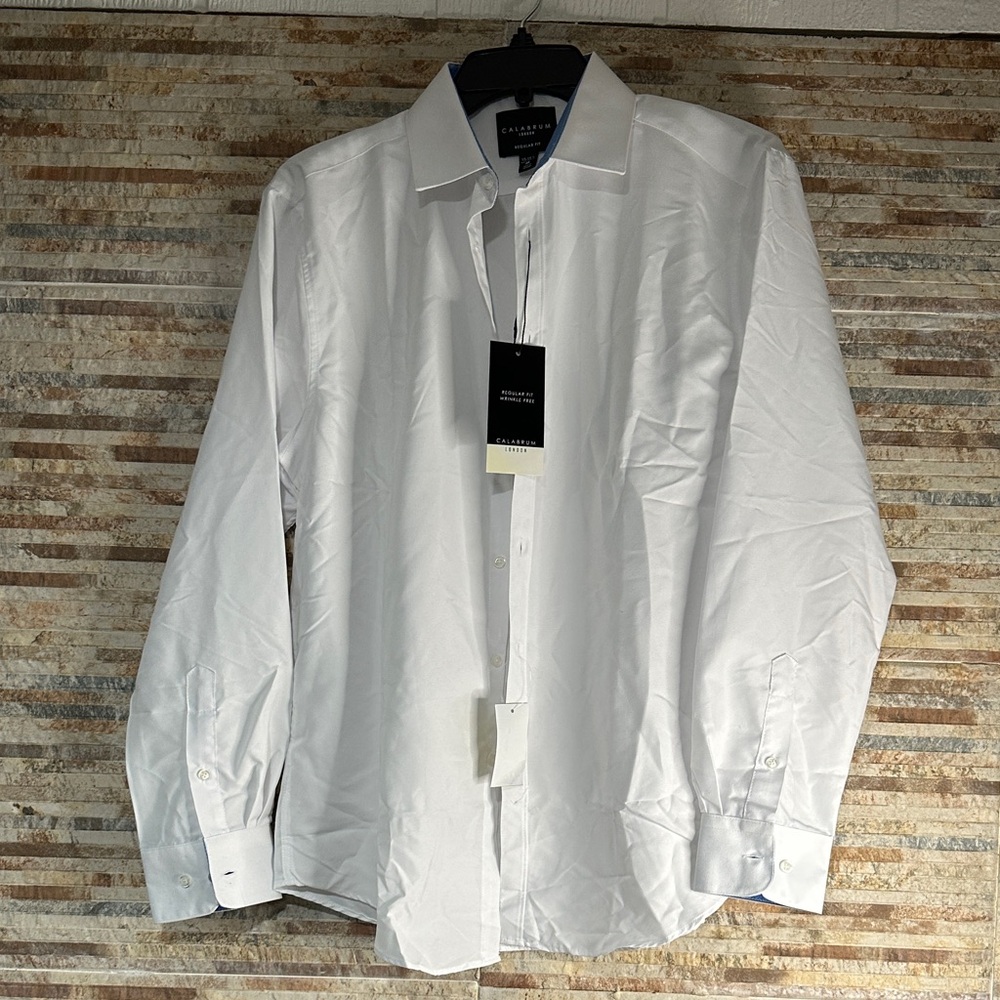 Elegant White Dress Shirt by Calabrian London